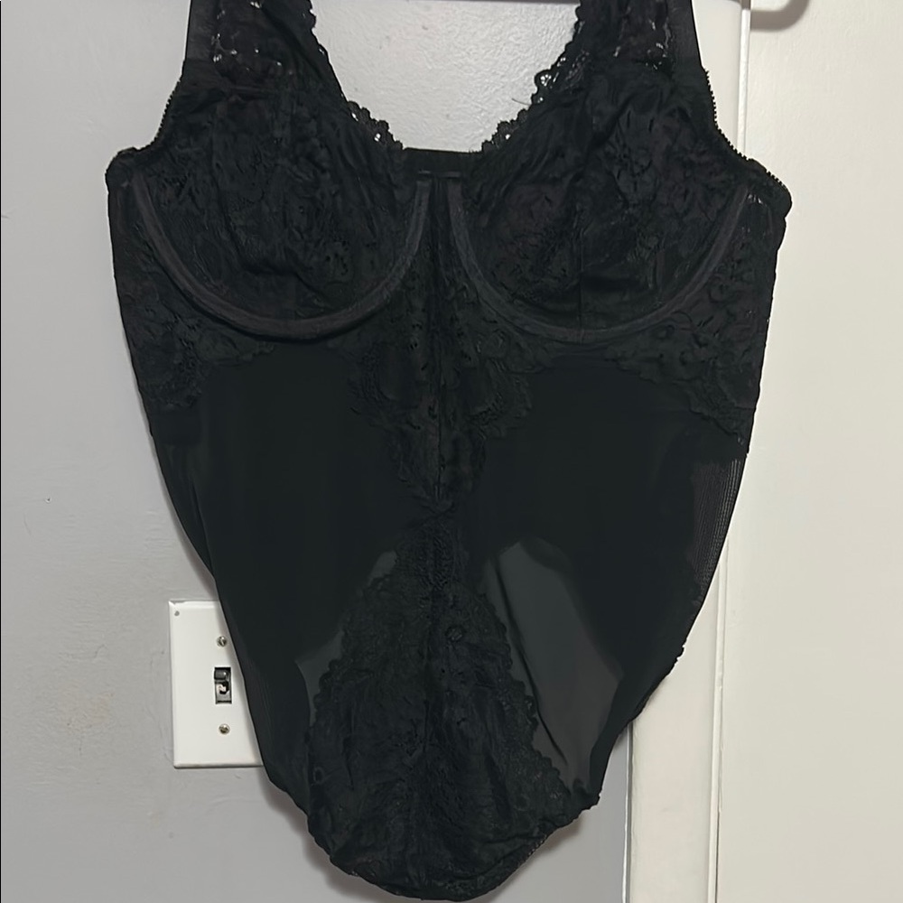 Elegant Black Lace Bodysuit